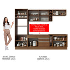 Armário de Cozinha Completa 290cm Rustic/Crema Vicenza Madesa 01