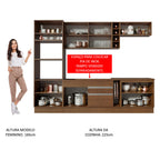 Armário de Cozinha Completa 290cm Rustic/Rustic Vicenza Madesa 02