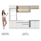 Armário de Cozinha Completa 290cm Branco/Crema Vicenza Madesa 11