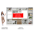 Armário de Cozinha Completa 330cm Branco/Rustic Glamy Madesa 03