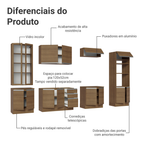 Armário de Cozinha Completa 340cm Rustic Glamy Madesa 01
