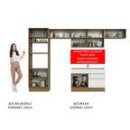 Armário de Cozinha Completa 350cm Rustic/Branco Glamy Madesa 01