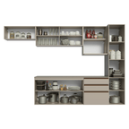 Armário de Cozinha Completa 300cm Suspensa Crema Nice Madesa 10