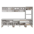 Armário de Cozinha Completa 310 cm Branco Pieta Madesa 01