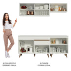 Armário de Cozinha Compacta 190cm Branco Reims Madesa 01