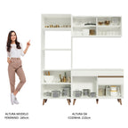 Armário de Cozinha Compacta 190cm Branco Reims Madesa 02