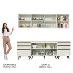 Armário de Cozinha Completa 240cm Branco Reims Madesa 02