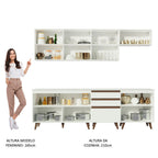 Armário de Cozinha Completa 250cm Branco Reims Madesa 01
