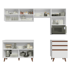 Armário de Cozinha Completa 250cm Branco Reims Madesa 08