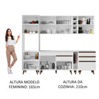 Armário de Cozinha Completa 260cm Branco Reims Madesa 05