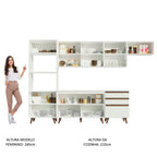 Armário de Cozinha Completa 320cm Branco Reims Madesa 01