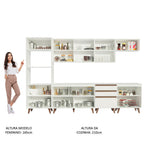 Armário de Cozinha Completa 320cm Branco Reims Madesa 02