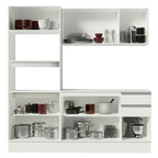 Armário de Cozinha Compacta 100% MDF 190 cm Frentes Branco Smart Madesa 01