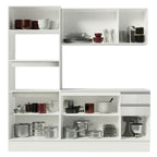 Armário de Cozinha Compacta 100% MDF 190 cm Frentes Branco Brilho Smart Madesa XP