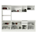 Armário de Cozinha Completa 100% MDF 250cm Branco Smart Madesa 01