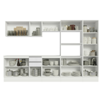 Armário de Cozinha Completa 100% MDF 300cm Branco Smart Madesa 02