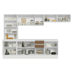 Armário de Cozinha Completa 100% MDF 300 cm Branco/Rustic/Crema Smart Madesa 04