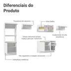 Armário de Cozinha Completa 100% MDF 310 cm Branco Smart 01