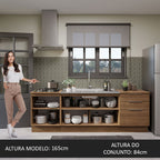 Armário de Cozinha Compacta 240cm Rustic Stella Madesa 01
