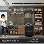 Armário de Cozinha Completa 270cm Rustic Stella Madesa 05