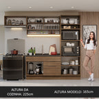 Armário de Cozinha Completa 270cm Rustic Stella Madesa 09