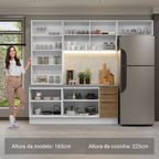 Armário de Cozinha Completa 270cm Branco/Rustic Stella Madesa 11