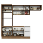 Armário de Cozinha Completa 270 cm Rustic/Branco Stella Madesa 12