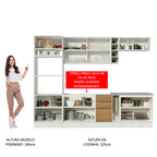 Armário de Cozinha Completa 290cm Branco/Rustic Stella Madesa 01