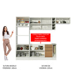 Armário de Cozinha Completa 290cm Branco/Rustic Stella Madesa 02