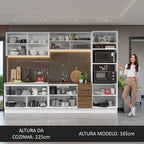 Armário de Cozinha Completa 310cm Branco/Rustic Stella Madesa 03