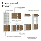 Armário de Cozinha Completa 340cm Branco/Rustic Stella Madesa 01