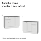 Conjunto Gabinete para Banheiro 110cm 3 Gavetas 3 Portas Branco Vik Madesa 01