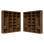 Guarda-Roupa Closet de Canto 522 cm 8 Gavetas Rustic Venus Madesa