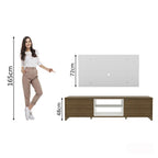 Rack Madesa Metz e Painel para TV até 55 Polegadas Rustic/Branco