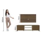 Rack Madesa Metz e Painel para TV até 55 Polegadas Rustic/Branco/Rustic