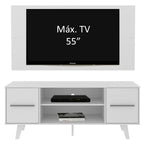 Rack Madesa Copenhagen e Painel para TV até 55 Polegadas Branco
