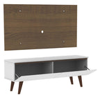 Rack Madesa Le Mans e Painel para TV até 55 Polegadas 2 Portas Branco/Rustic
