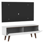 Rack Madesa Le Mans e Painel para TV até 55 Polegadas 2 Portas Branco/Preto