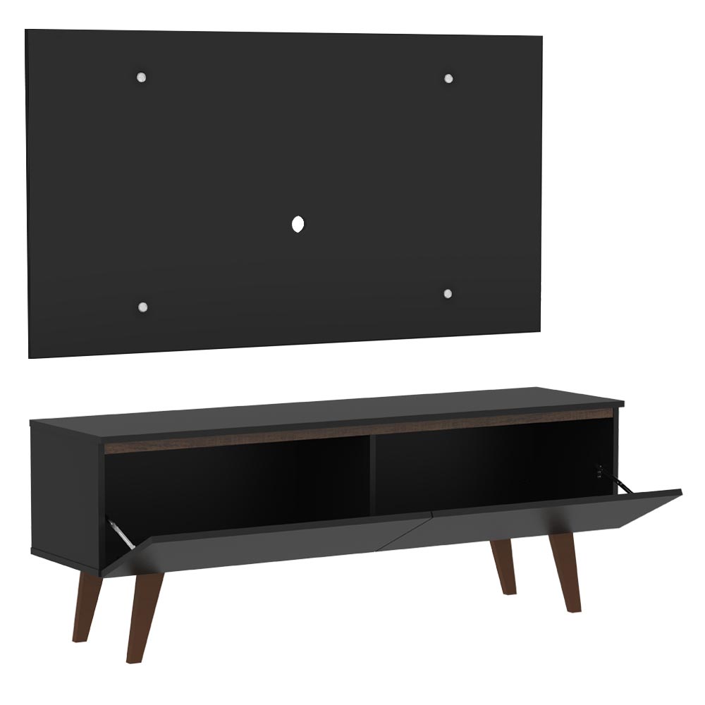 Rack Madesa Le Mans e Painel para TV até 55 Polegadas 2 Portas Preto
