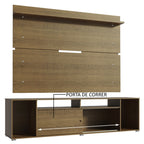 Rack Madesa Cancun e Painel para TV até 65 Polegadas Rustic