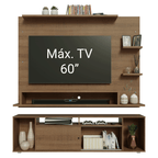 Rack com Painel para TV até 60 Polegadas 180 cm Rustic Cancun Madesa