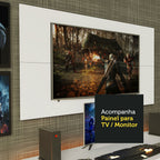Mesa para Computador Gamer Madesa 9409 e Painel para TV até 50 Polegadas Branco