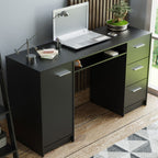 Escrivaninha Madesa Alaska + Estante Escada Preto