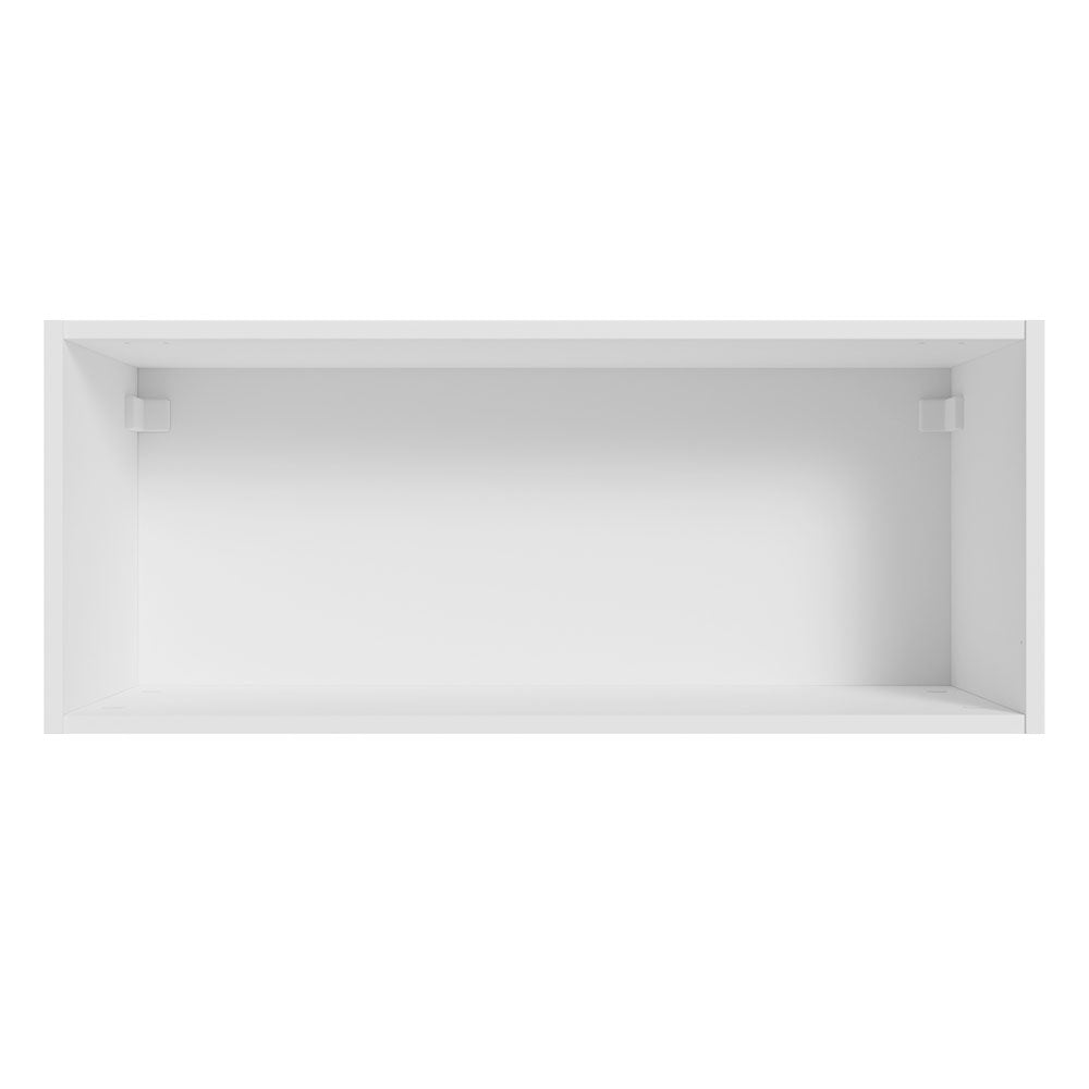 Armário Aéreo Multiuso 80cm 1 Porta Basculante Branco/Preto Agata Madesa