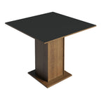 Conjunto Sala de Jantar Mesa Tampo de Madeira 4 Cadeiras Rustic/Preto/Oxford Karina Madesa