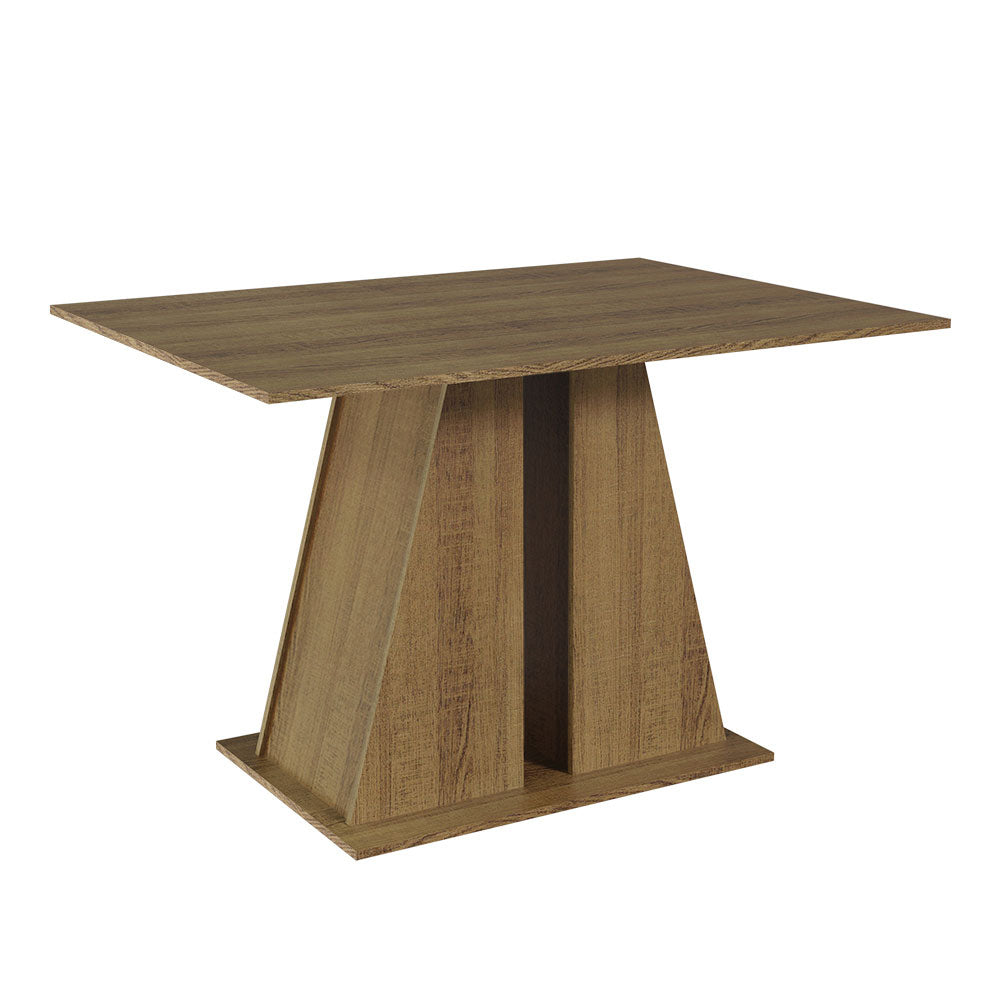 Conjunto Sala de Jantar Mesa Tampo de Madeira 4 Cadeiras Rustic/Hibiscos Marilyn Madesa