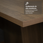 Conjunto Sala de Jantar Mesa Tampo de Madeira 4 Cadeiras Rustic/Crema/Bege Sheila Madesa