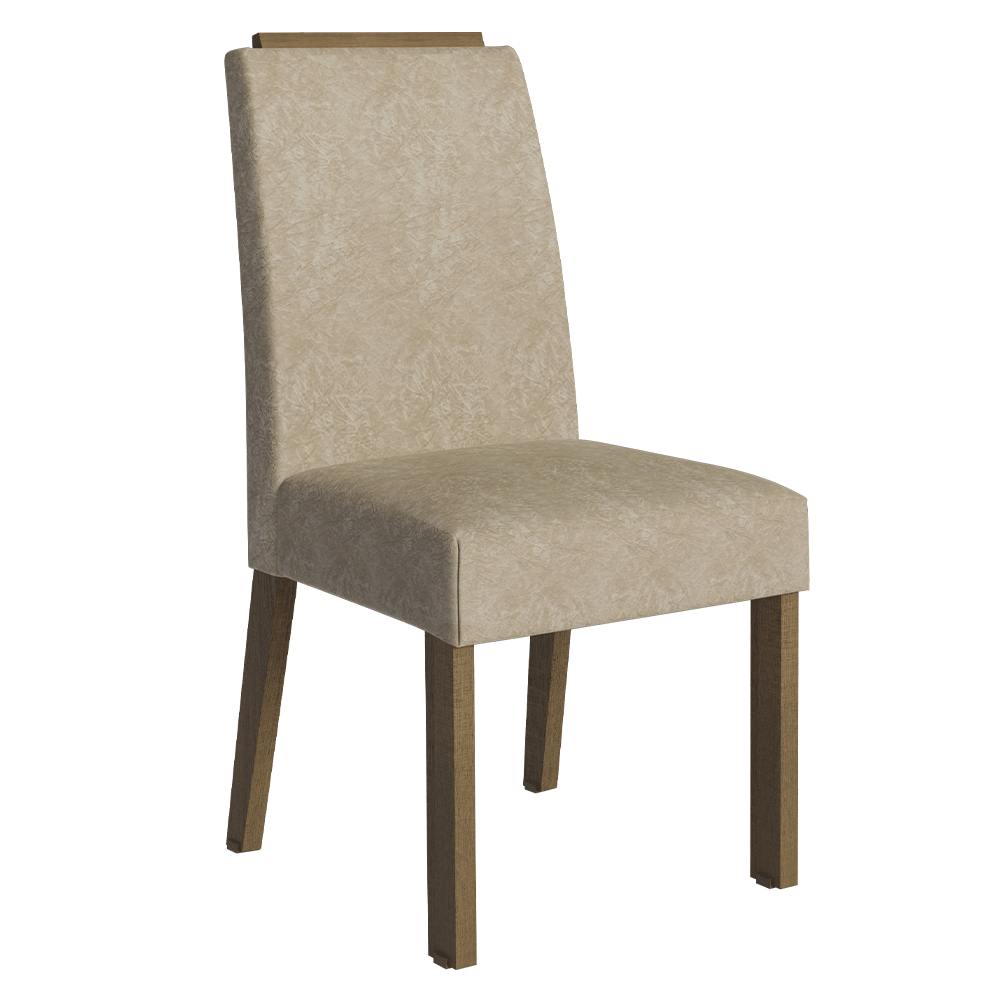 Conjunto Sala de Jantar Tampo de Vidro 4 Cadeiras Rustic/Imperial Braga Madesa