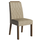 Conjunto Sala de Jantar Tampo de Madeira 6 Cadeiras Rustic/Crema/Imperial Leon Madesa