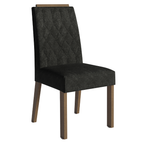 Conjunto Sala de Jantar Tampo com Vidro 6 Cadeiras Rustic/Oxford Pienza Madesa